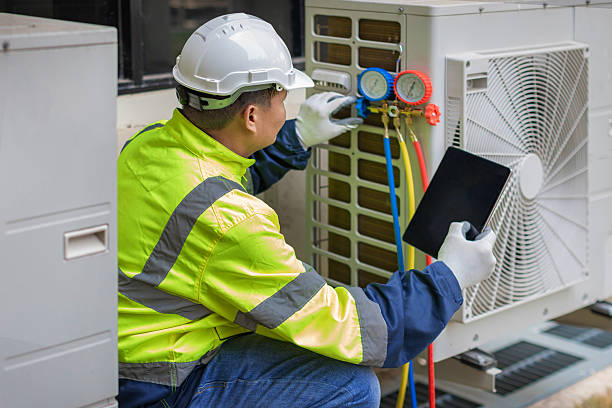 Professional Air Duct Cleaning technician working in Peachland, NC